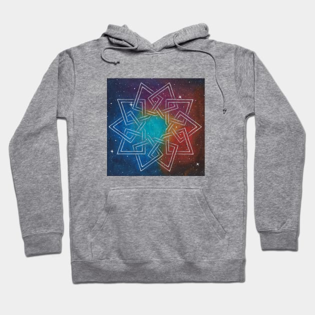 Lagoon Nebula galaxy star pattern watercolor Hoodie by LieveOudejans